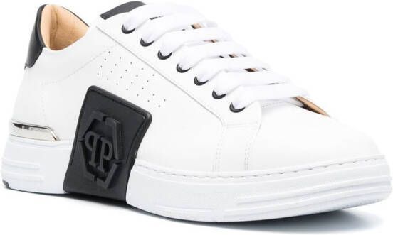 Philipp Plein Sneakers met logopatch Wit