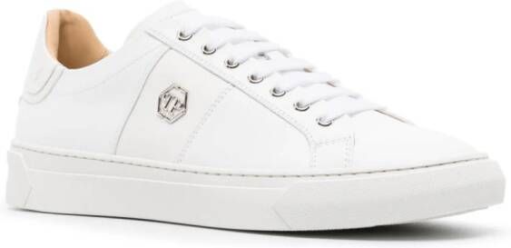 Philipp Plein Sneakers met logoplakkaat Wit