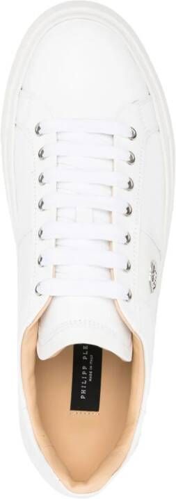 Philipp Plein Sneakers met logoplakkaat Wit