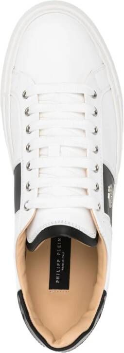 Philipp Plein Sneakers met logoplakkaat Wit