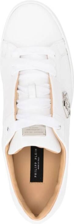 Philipp Plein Sneakers met logoplakkaat Wit