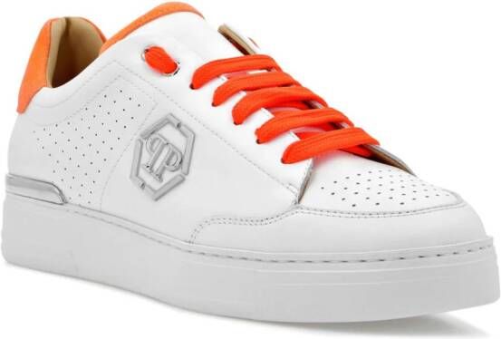 Philipp Plein Sneakers met logoplakkaat Wit