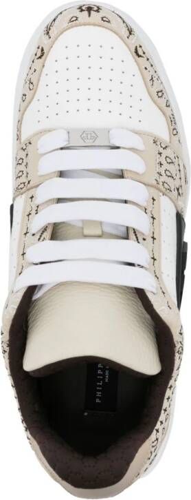 Philipp Plein Sneakers met paisley-print Wit