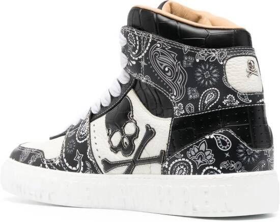 Philipp Plein Sneakers met paisley-print Zwart