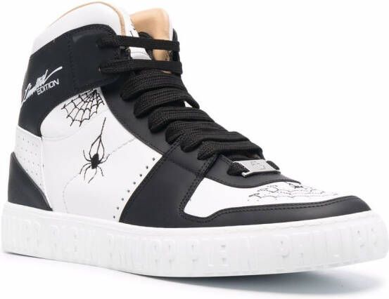 Philipp Plein Sneakers met spinnenprint Wit