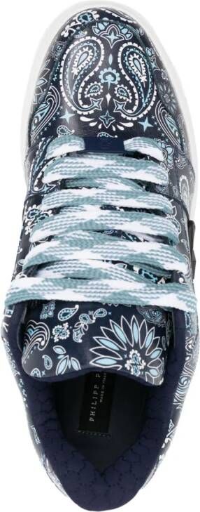 Philipp Plein Super Street sneakers met paisley-print Blauw