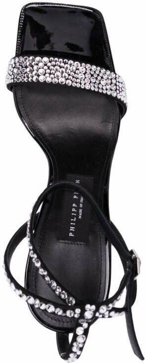 Philipp Plein Verfraaide sandalen Zwart