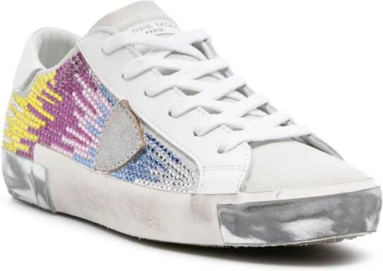 Philippe Model Paris Prsx sneakers met stras detail Grijs