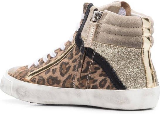 Philippe Model Paris Sneakers met luipaardprint Beige