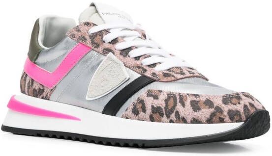 Philippe Model Paris Sneakers met luipaardprint Grijs