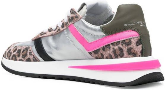 Philippe Model Paris Sneakers met luipaardprint Grijs