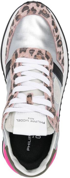 Philippe Model Paris Sneakers met luipaardprint Grijs