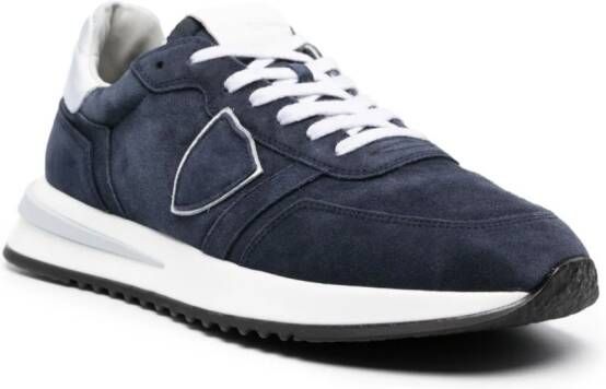 Philippe Model Paris Suède sneakers Blauw