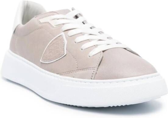 Philippe Model Paris Temple leren sneakers Grijs