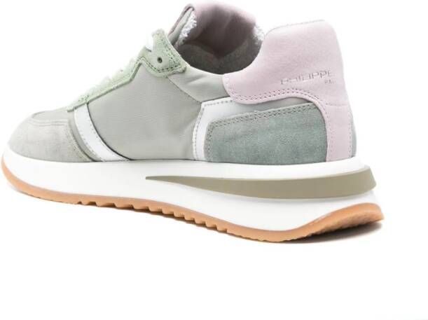 Philippe Model Paris Tropez Haute sneakers met suède vlakken Groen