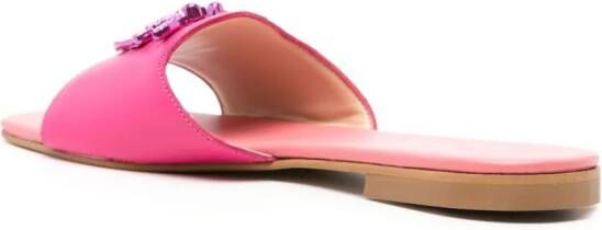 PINKO Marli 01 leren slippers Roze