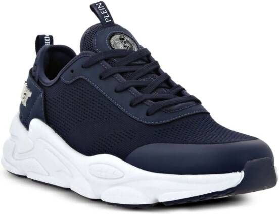 Plein Sport Sneakers met logo en mesh Blauw