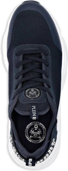 Plein Sport Sneakers met logo en mesh Blauw