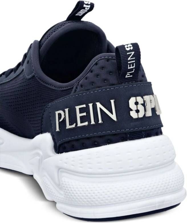 Plein Sport Sneakers met logo en mesh Blauw