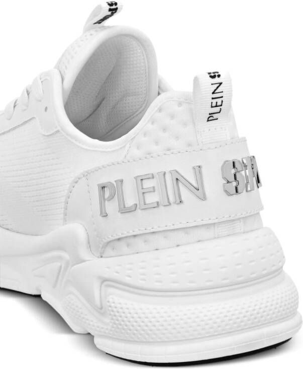 Plein Sport Sneakers met logo en mesh Wit