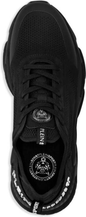 Plein Sport Sneakers met logo en mesh Zwart