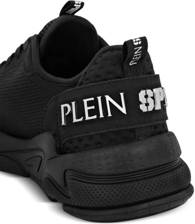 Plein Sport Sneakers met logo en mesh Zwart