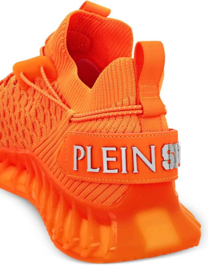 Plein Sport Runner sneakers met logoplakkaat Oranje