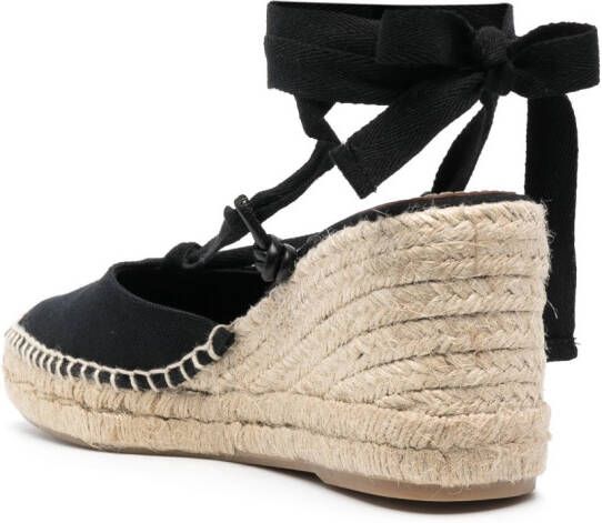 Polo Ralph Lauren Espadrilles met sleehak Zwart