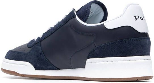 Polo Ralph Lauren Court sneakers met suède Blauw