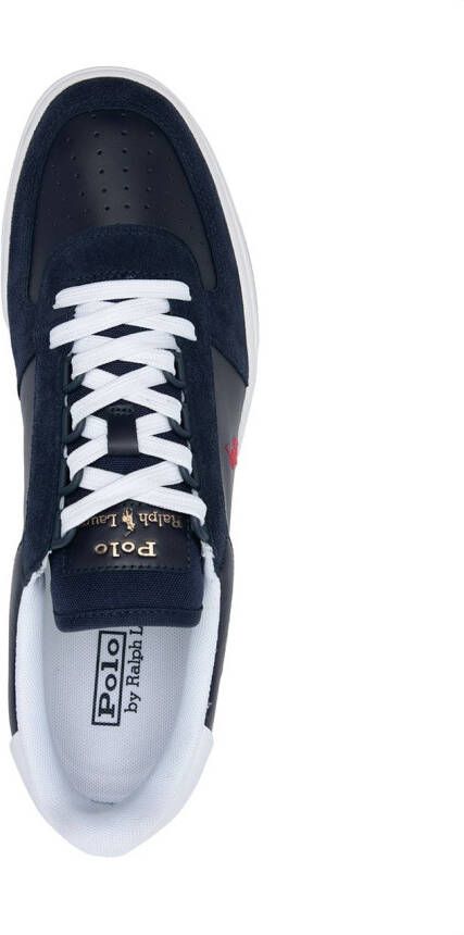 Polo Ralph Lauren Court sneakers met suède Blauw