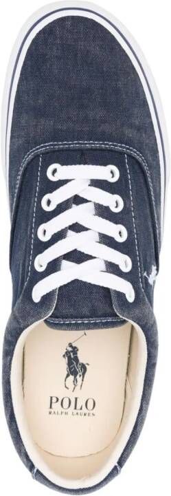 Polo Ralph Lauren Sneakers met logo en vlakken Blauw