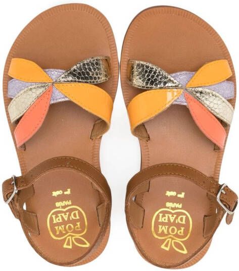 Pom D'api Plagette Otto leren sandalen Bruin