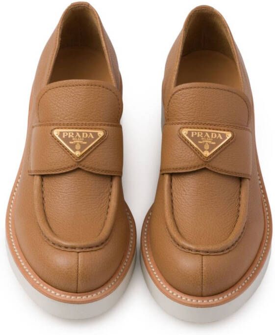 Prada Leren loafers Bruin