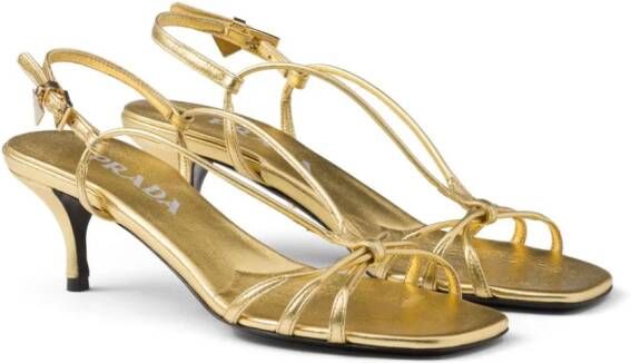 Prada Leren sandalen 55 mm Goud