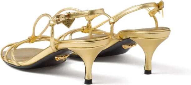 Prada Leren sandalen 55 mm Goud