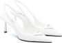 Prada Leren slingback pumps 75 mm Wit - Thumbnail 2