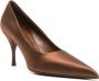 Prada 85 mm satijnen pumps Bruin - Thumbnail 2