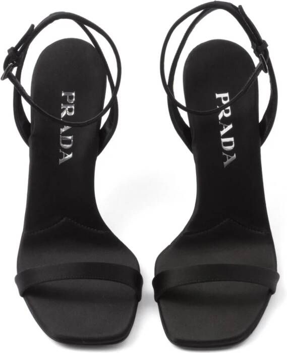 Prada Rene sandalen met geometrische hak Zwart