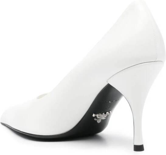 Prada Leren pumps 88 mm Wit