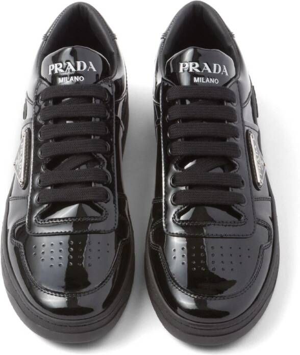 Prada Downtown leren sneakers Zwart