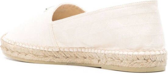 Prada Espadrilles met logo Beige