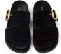 Prada Fluwelen loafers met logo Zwart - Thumbnail 5