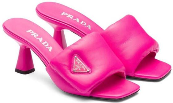 Prada Gewatteerde sandalen Roze