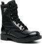 Prada Leren combat boots Zwart - Thumbnail 2