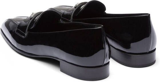 Prada Leren loafers Zwart