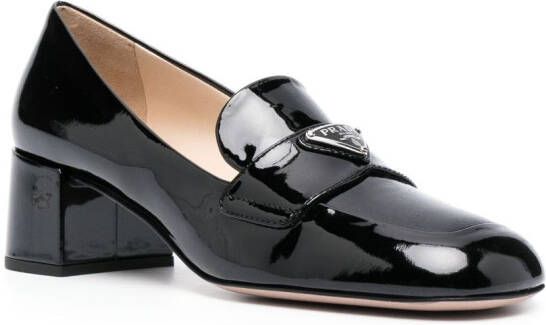 Prada Leren loafers Zwart