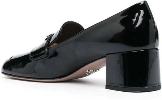 Prada Leren loafers Zwart