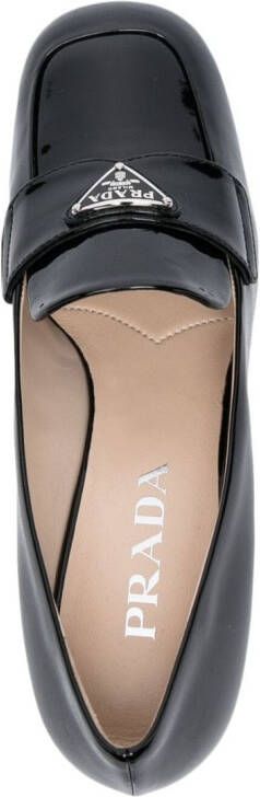 Prada Leren loafers Zwart