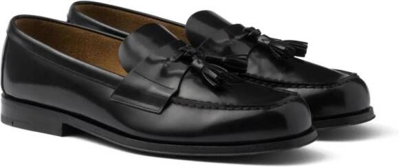 Prada Leren loafers Zwart