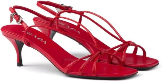 Prada Leren sandalen Rood